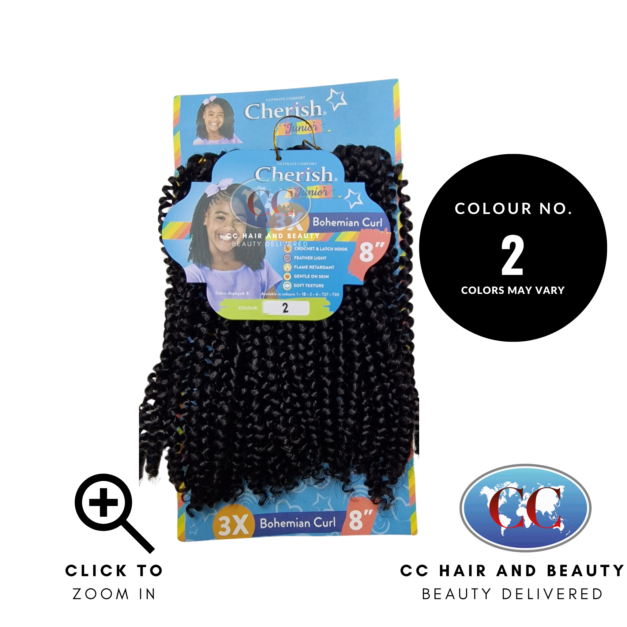 Cherish Synthetic Junior Kids Crochet Braid Hair Extension - Bohemian 8''
