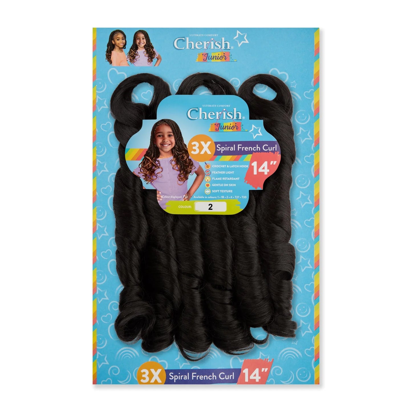 Cherish Junior Kids 3x Spirel French Curl 14"