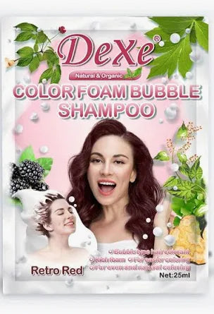 Dexe Color Foam Bubble Shampoo 25 ml - Retro Red