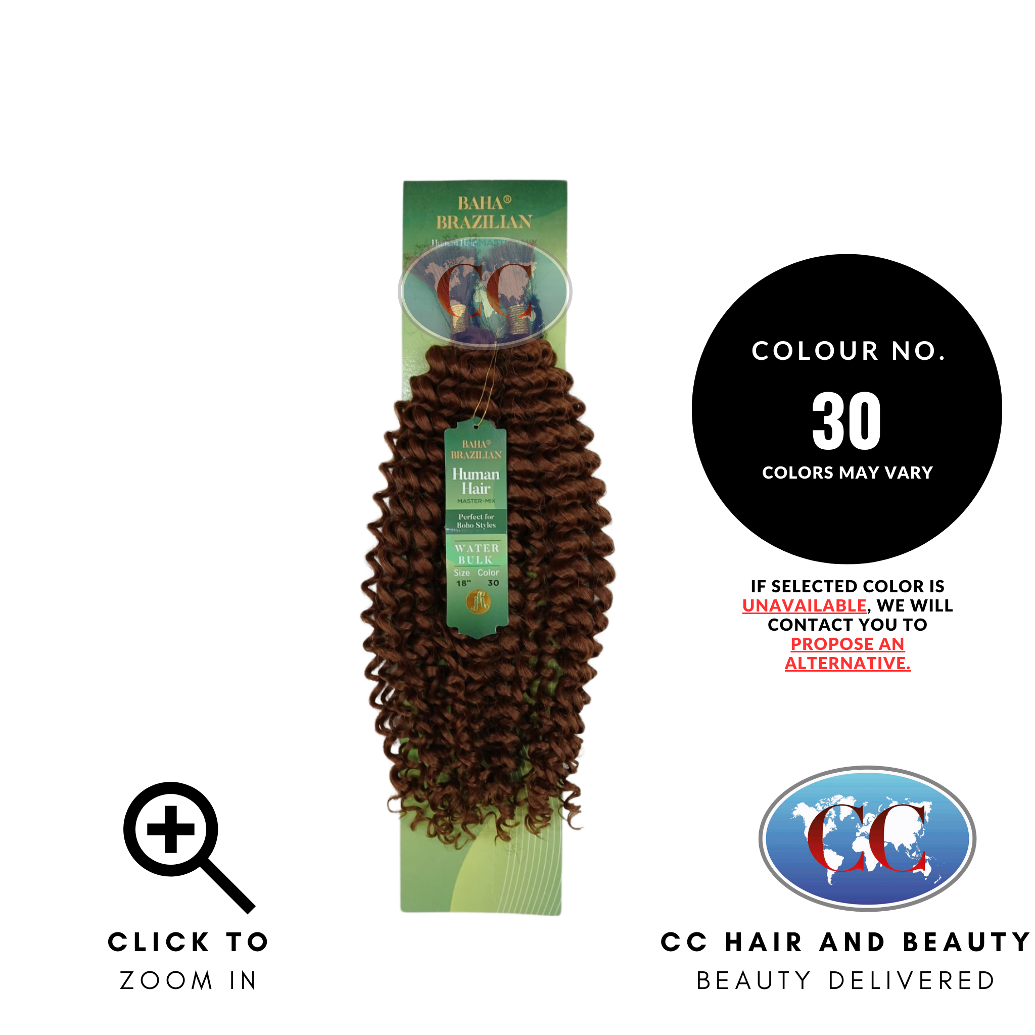 Jazzy Hair Baha Brazilian Human Hair Master Mix - Water Bulk