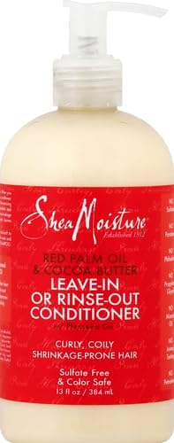 Shea Moisture Red Palm Oil and Cocoa Butter Leave-In Or Rinse-Out Conditioner, 13 oz 385 ml