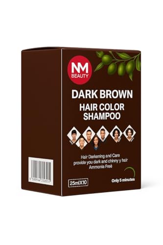 NM Beauty Dark Brown Hair Shampoo Instant Dark Brown 25ml X 10