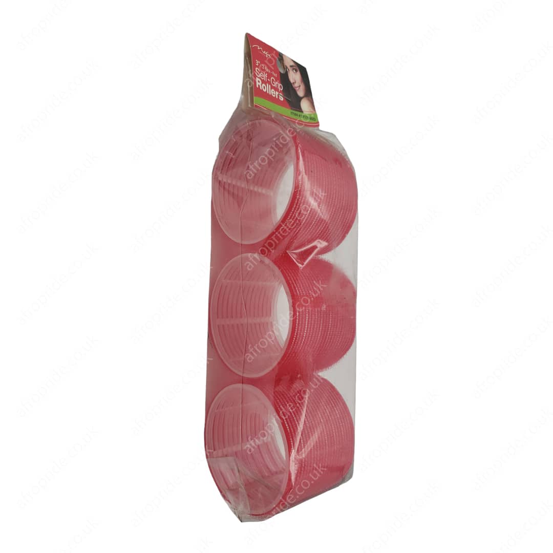 Murry Collection Magic 3" 3 Pack Self-Grip Rollers Red