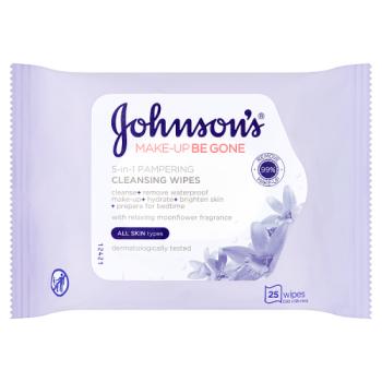 Johnsons Make-Up Be Gone 5-in-1 Pampering Cleansing Wipes 25 Wipes