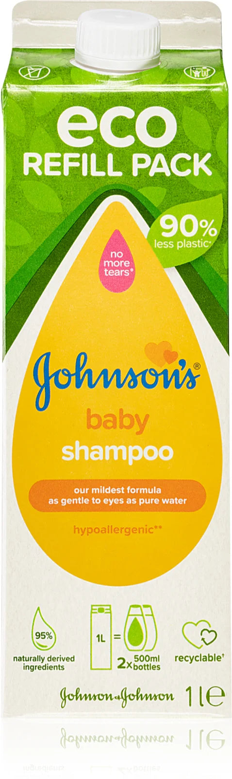 Johnson's Baby Shampoo Eco Refill Pack - 1000ml