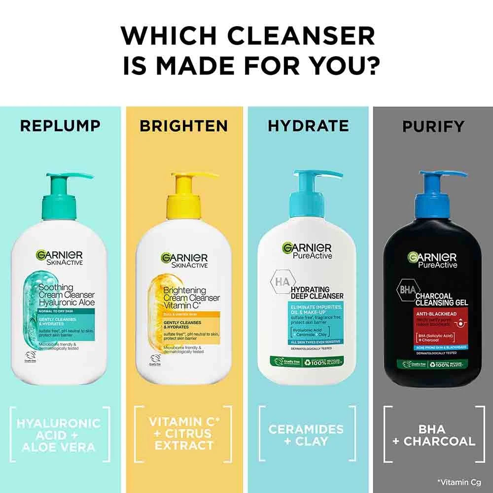 Garnier Hyaluronic Aloe Soothing Cream Cleanser 250ml