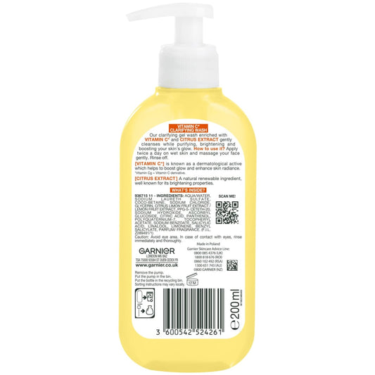 Garnier Skin Active Vitamin C Clarifying Wash 200ml