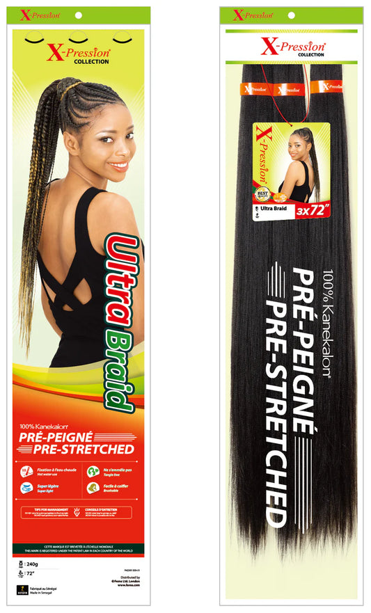 X Pression 3x Synthetic Pre Stretched Ultra Braid 72"