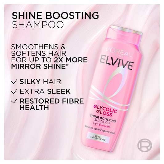L'Oreal Elvive Glycolic Gloss Shine Boosting Shampoo 250Ml