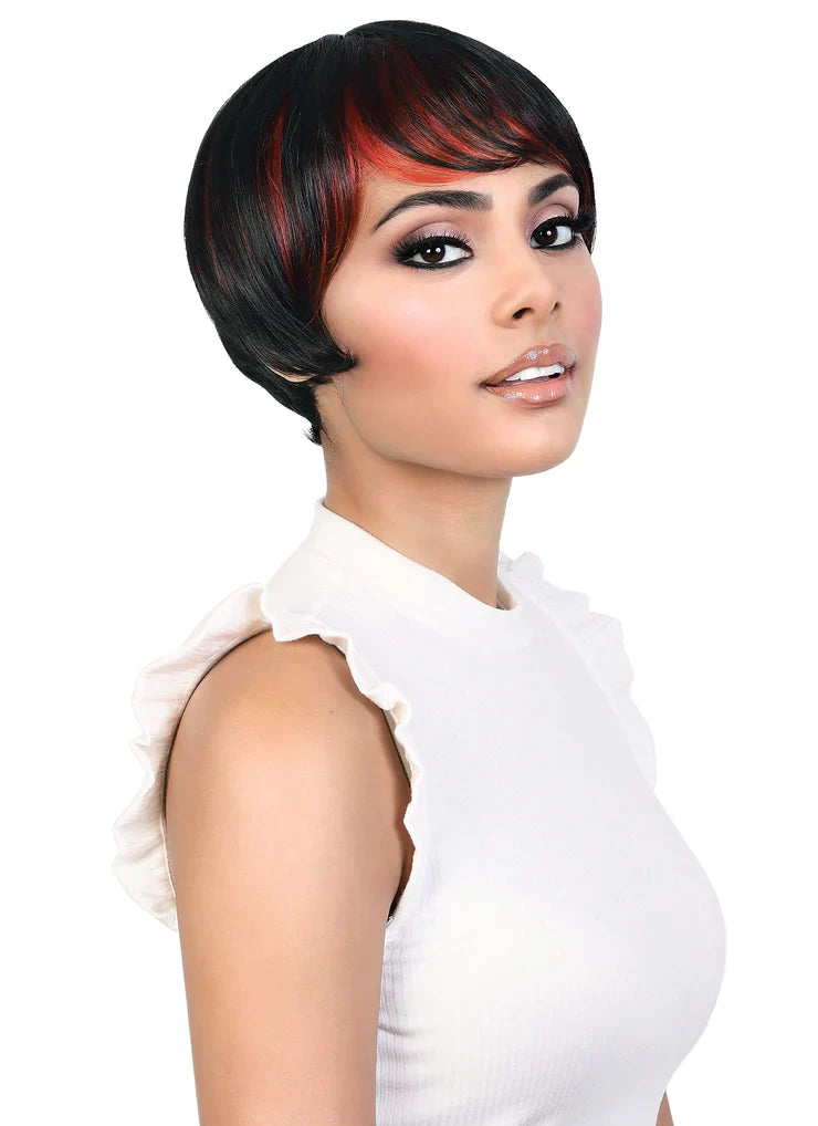 Beshe Synthetic Curlable Bubble Bob Pixie Short Wig - BBC-JEDA