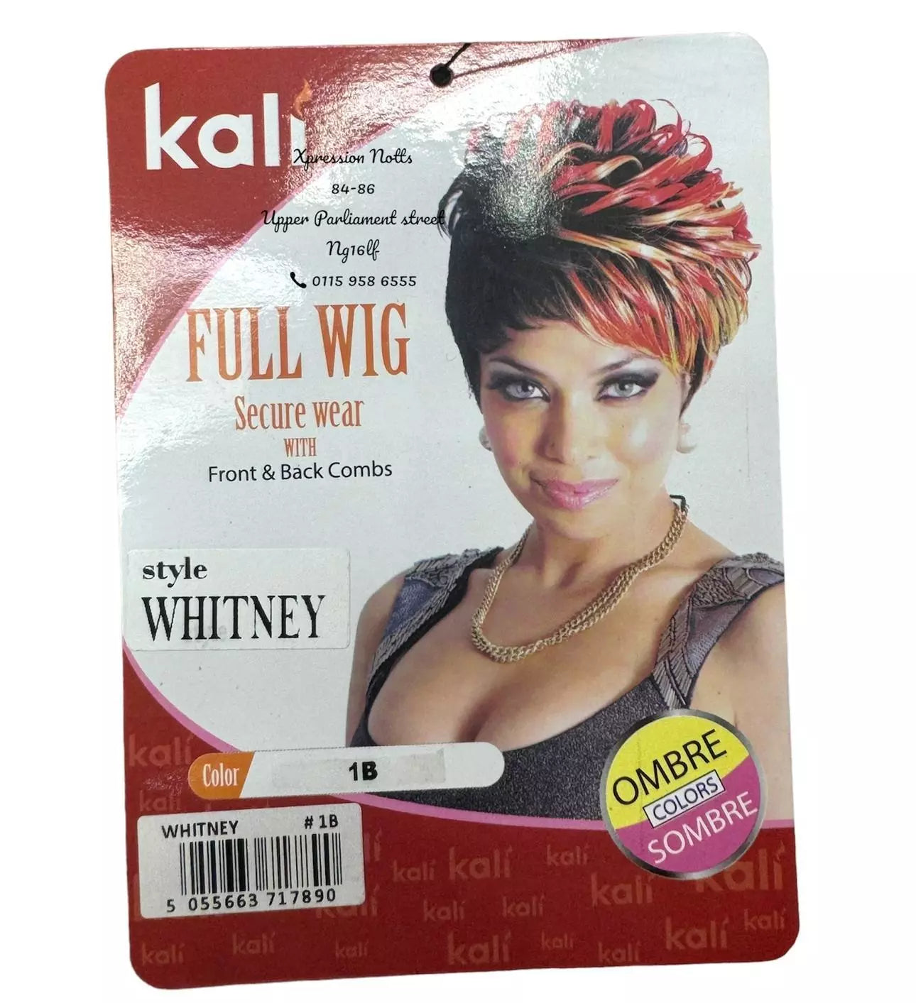 Kali Full Wig Whitney Secure Wear With Front & Back Combs,Pixie Style