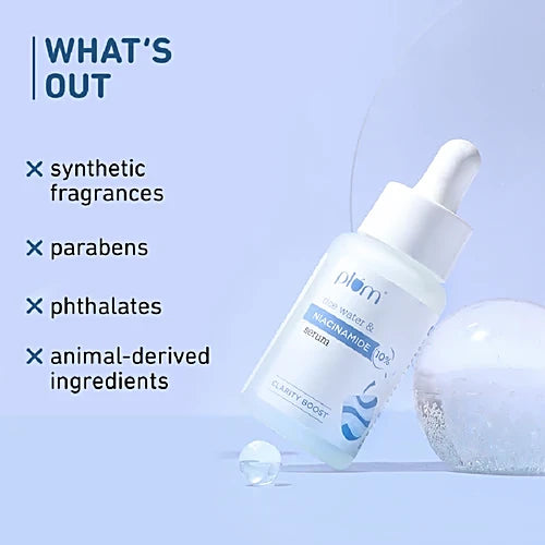 Plum Rice Water & 10% Niacinamide Face Serum - Clarity Boost, 30 ml
