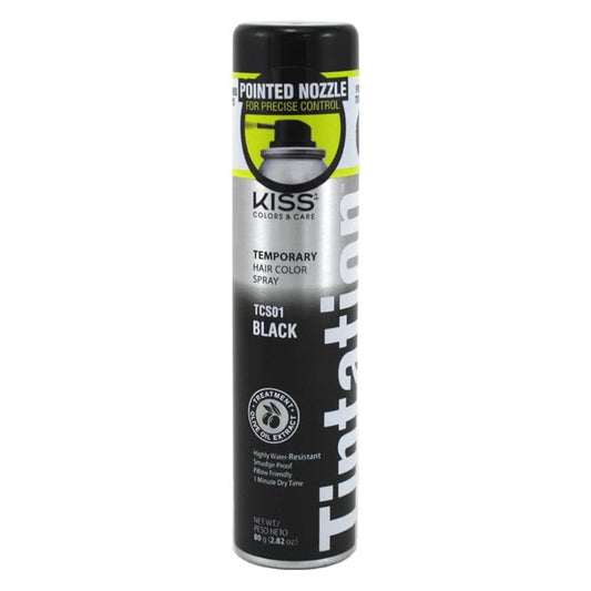 Red By Kiss Tintation Temporary Hair Color Spray in Black 2.82 oz