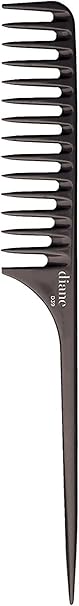 Diane Large Tail Comb Dozen, Black, 11.5 Inch