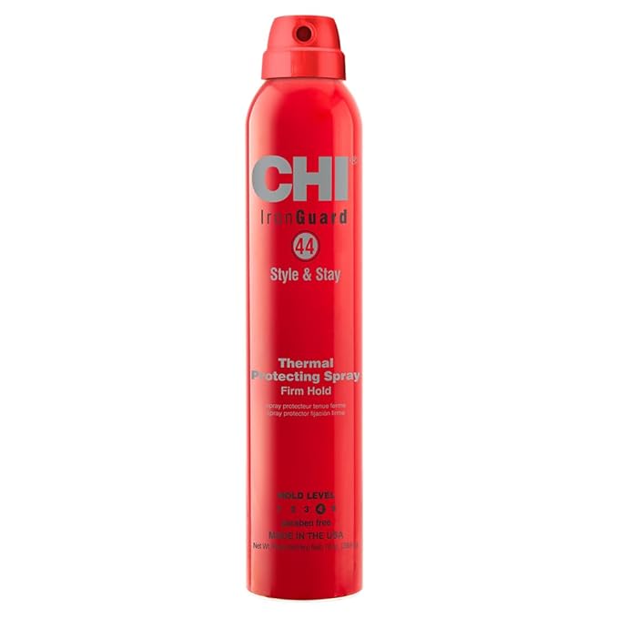 CHI 44 Iron Guard Style & Stay Firm Hold Protecting Spray, Heat Protectant & Hairspray 10oz