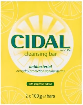 CIDAL Antibacterial Soap with Grapefruit Extract - 2 x 100g Bars