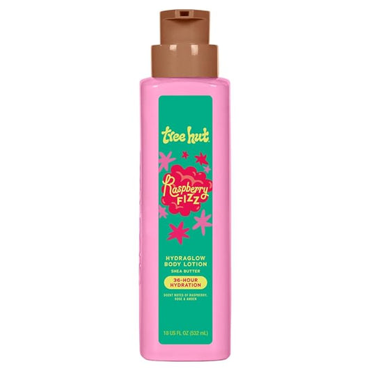 Tree Hut Hydraglow Body Lotion Raspberry Fizz, Hydrating & Nourishing 18oz