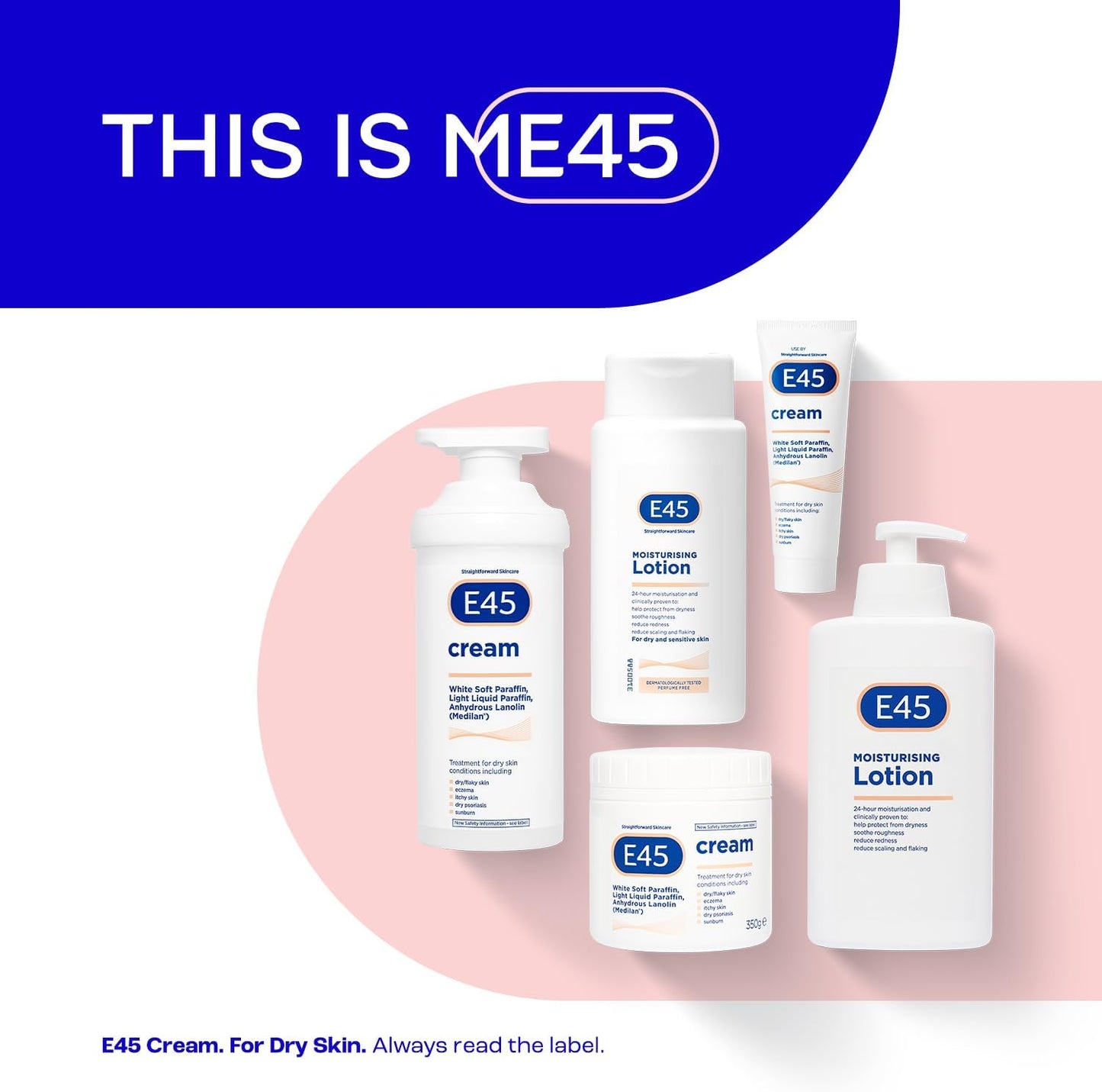 E45 Cream For Dry Skin  500ml