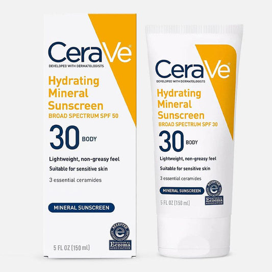 Cerave Hydrating Mineral Body Sunscreen Lotion SPF 30 150ml