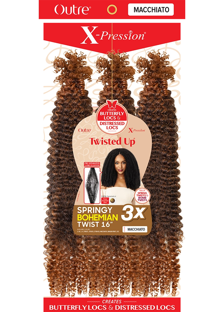 Outre Crochet Braids X-Pression Twisted Up 3X Springy Bohemian Twist 16" & 24"