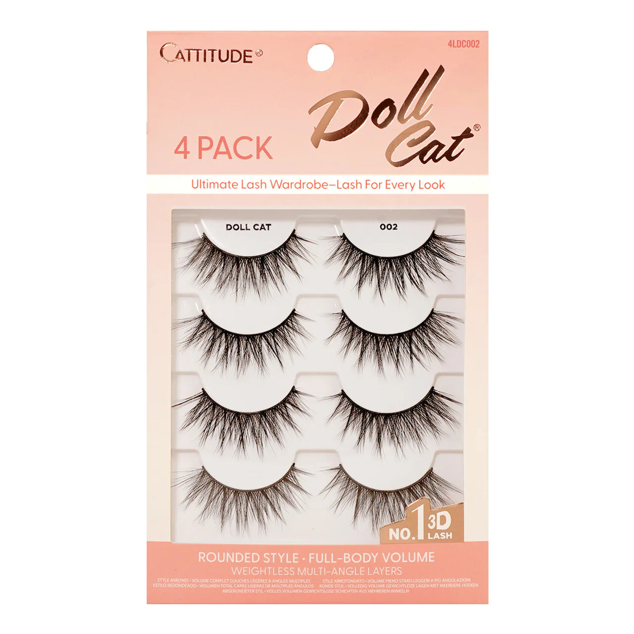 Ebin New York Catitude Lash 4 Pack - Doll Cat