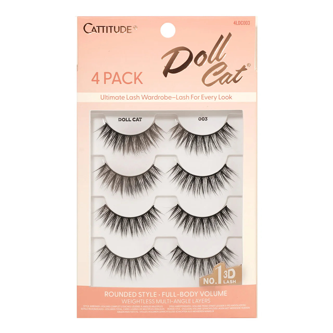 Ebin New York Catitude Lash 4 Pack - Doll Cat