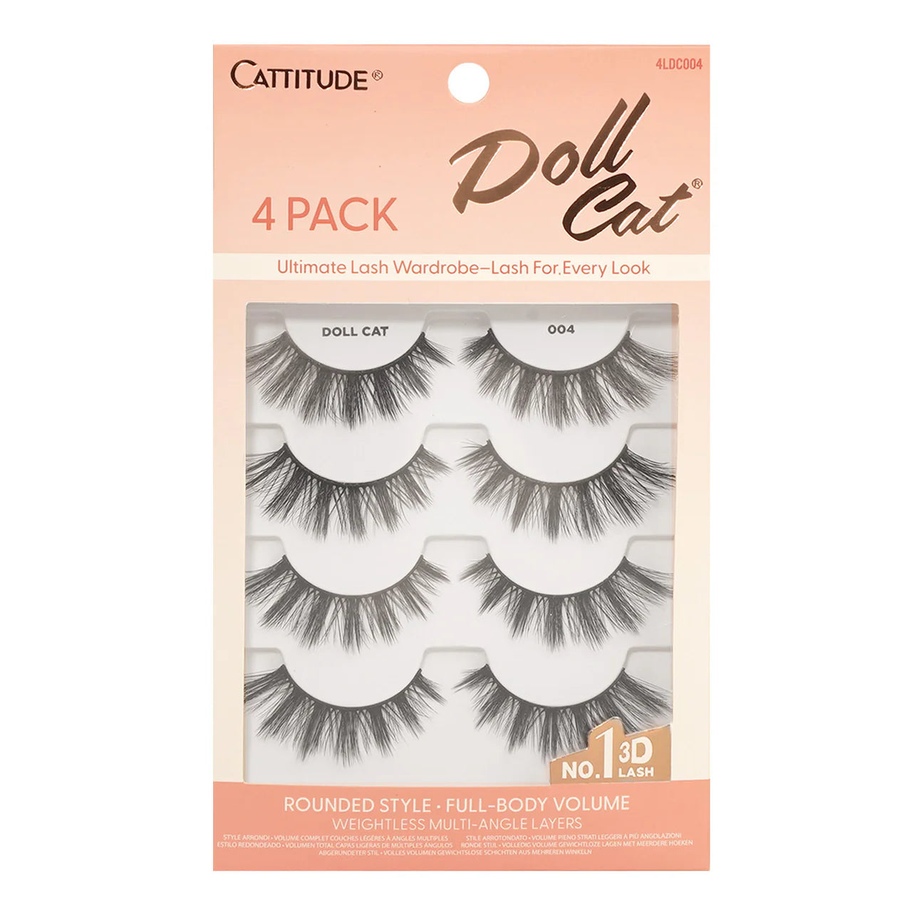 Ebin New York Catitude Lash 4 Pack - Doll Cat