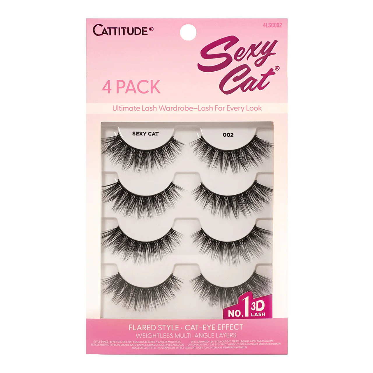 Ebin New York Catitude Lash 4 Pack - Sexy Cat