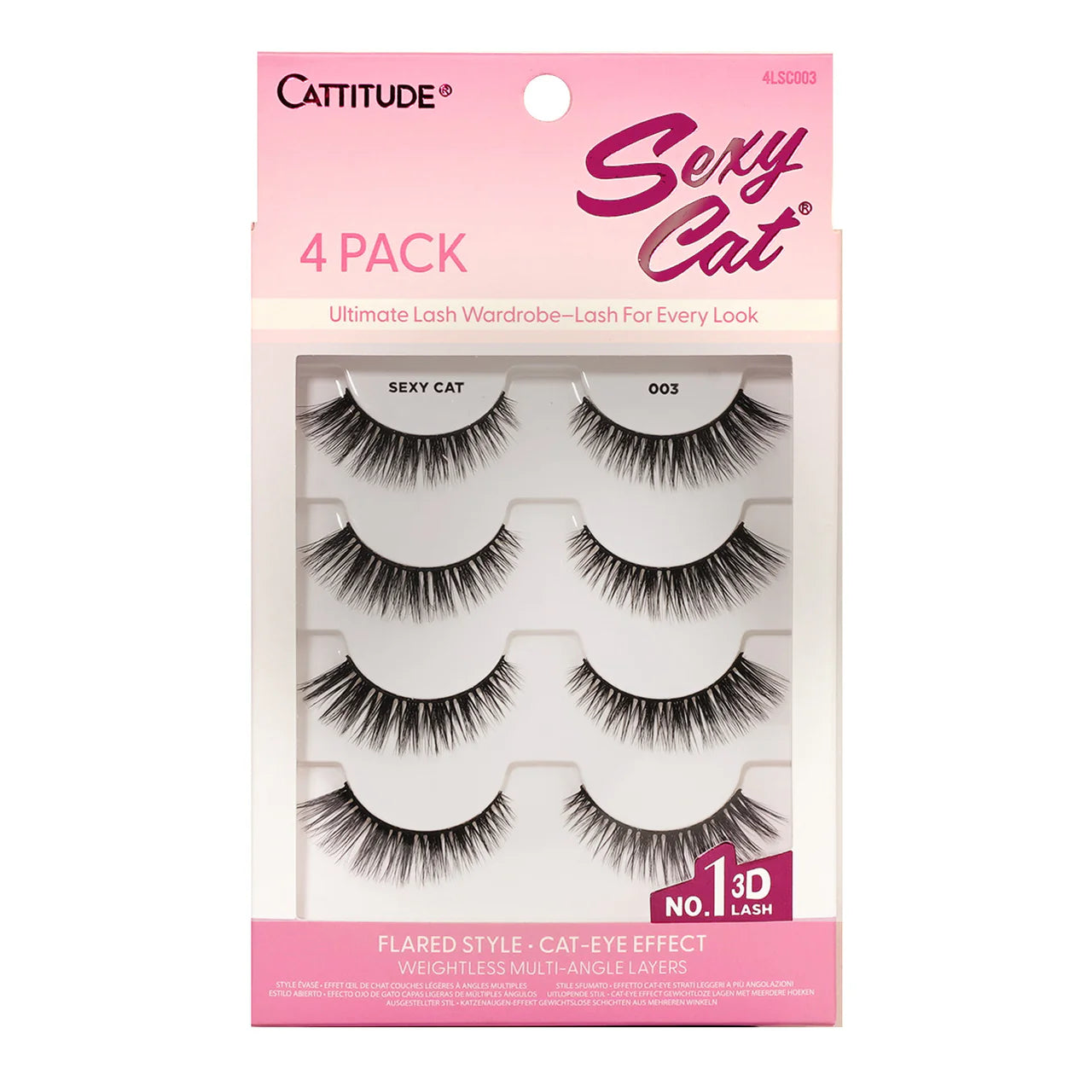 Ebin New York Catitude Lash 4 Pack - Sexy Cat