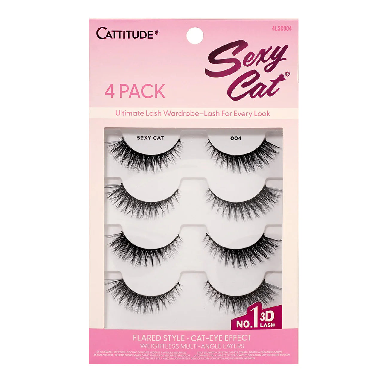 Ebin New York Catitude Lash 4 Pack - Sexy Cat