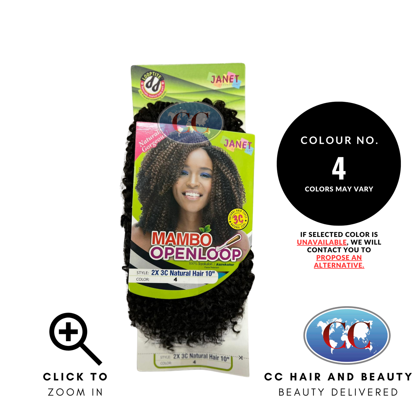 Janet Collection Mambo Openloop 2X 3C Natural Hair 10"