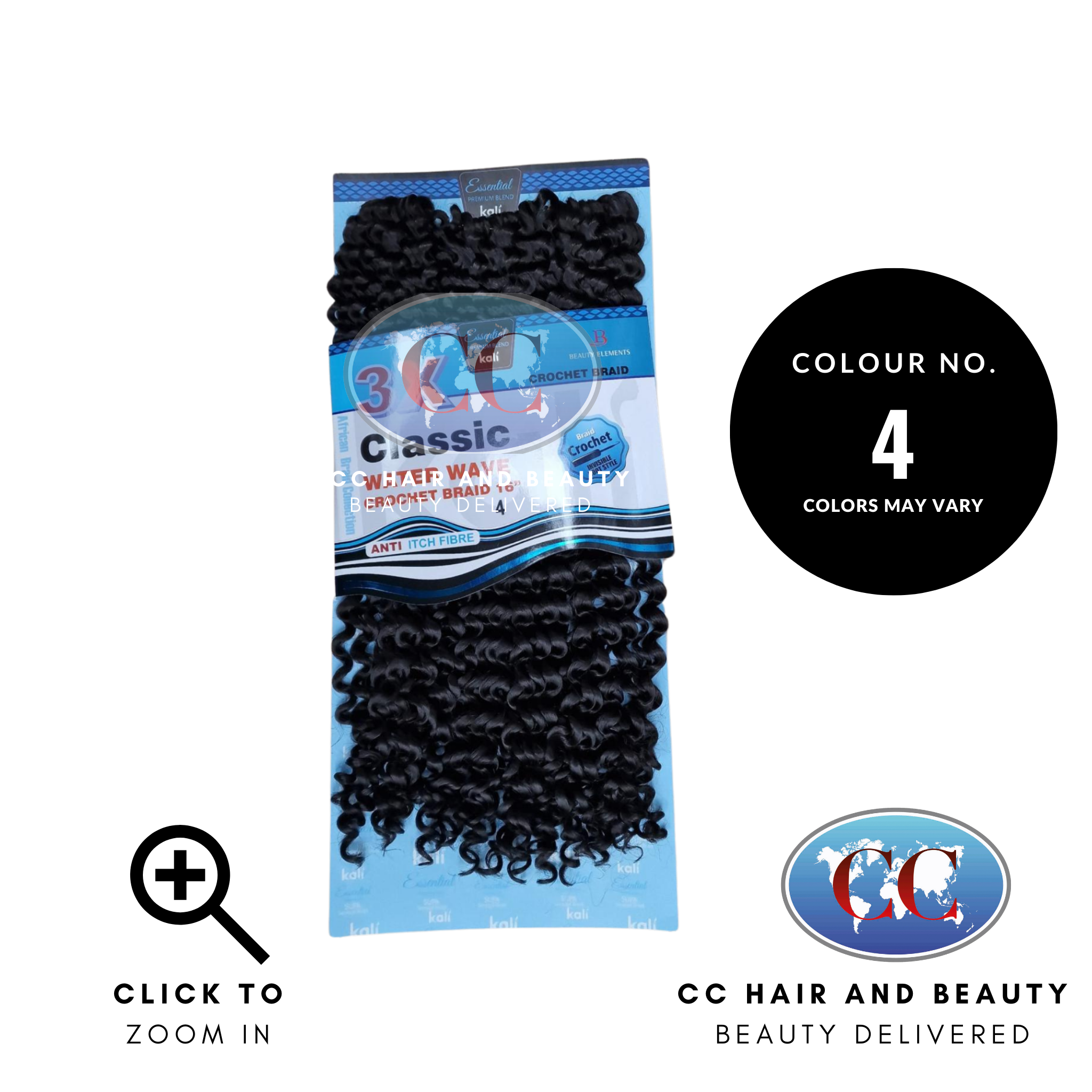 Kali Classic 3x Water Wave Crochet Braid 16"-Colour 4