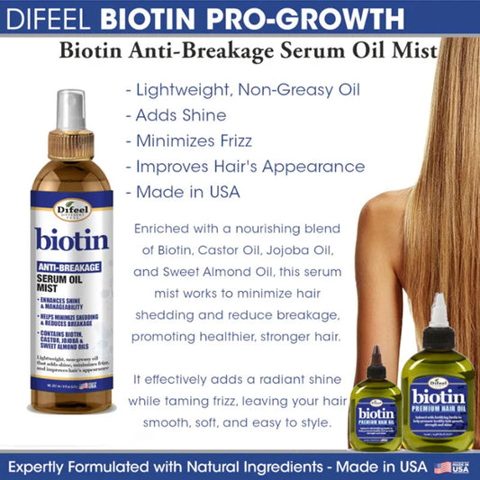 Difeel Biotin Anti Breakage Serum Oil Mist 8oz