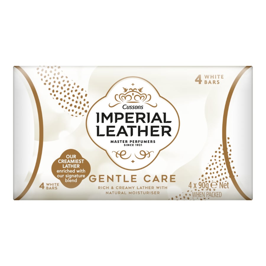 Imperial Leather Gentle Care Rich & Creamy 4 White Soap Bars