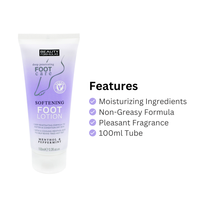 Beauty Formulas Softening Foot Lotion 100ml