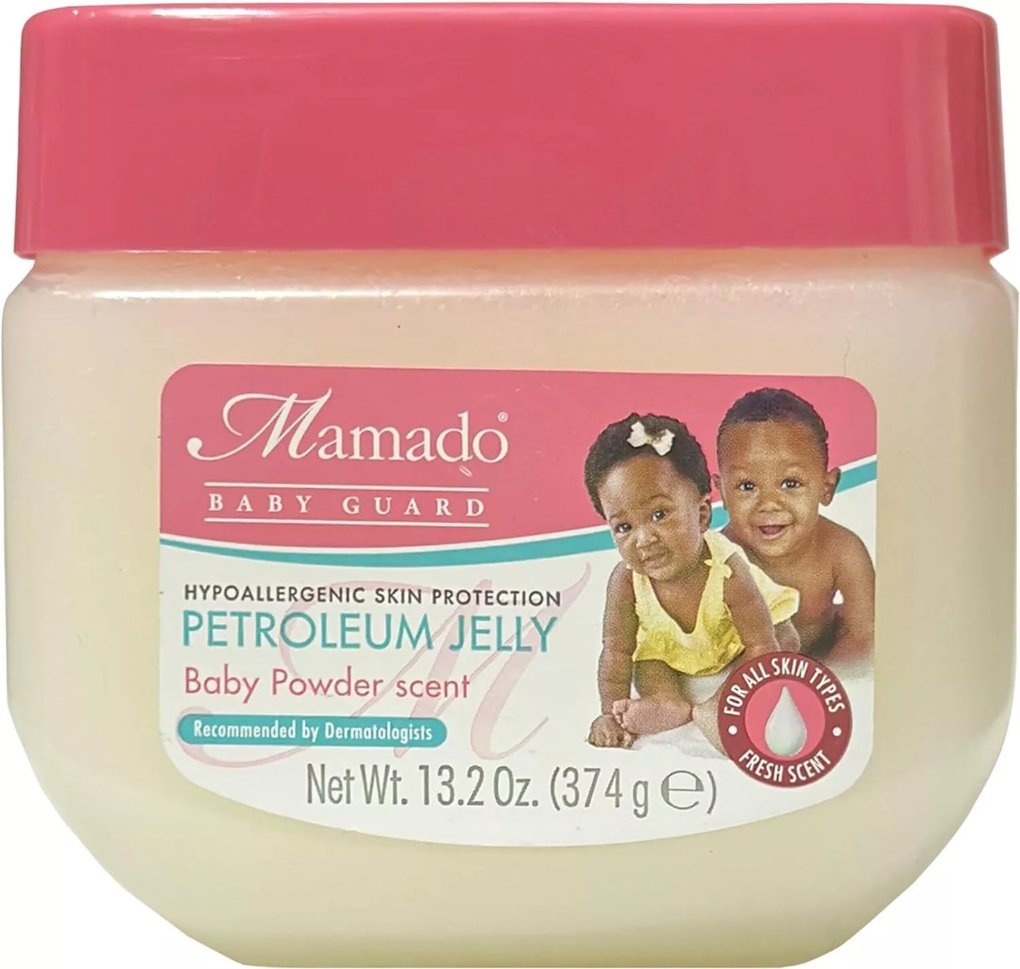 Mamado Baby Guard Petroleum Jelly Baby Powder Scent -13.2oz