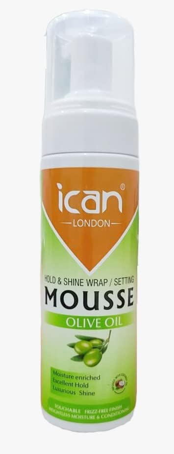 Ican London Olive Oil Hold & Shine Wrap Set Mousse 207ml