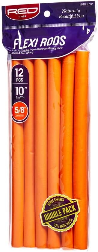 Red By Kiss Flexi Rods 10' 5/8' Valuepack 12Pc Orange