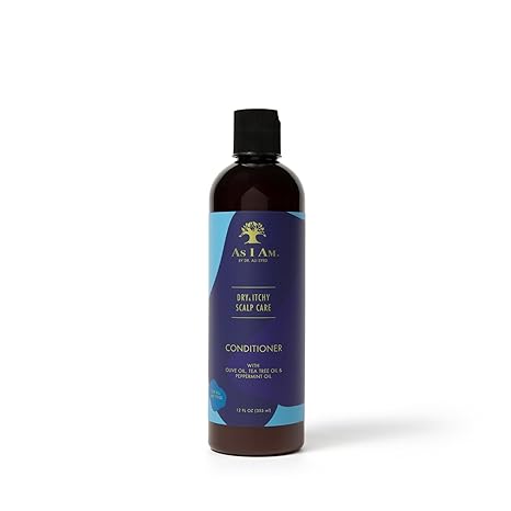 As I Am Dry & Itchy Scalp Care Conditioner - With Olive Oil, Tea Tree Oil & Peppermint Oil 355ml