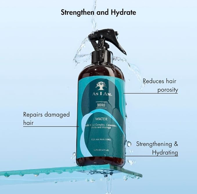 As I Am Bond Water With Moringa, Amla, & Ceramides 16oz