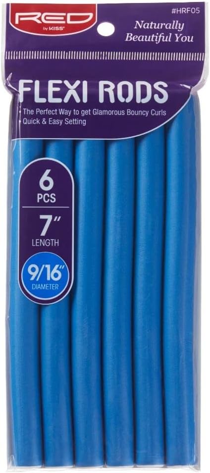 Red By Kiss Flexi Rods 7' 3/16' 6Pcs Pack Blue