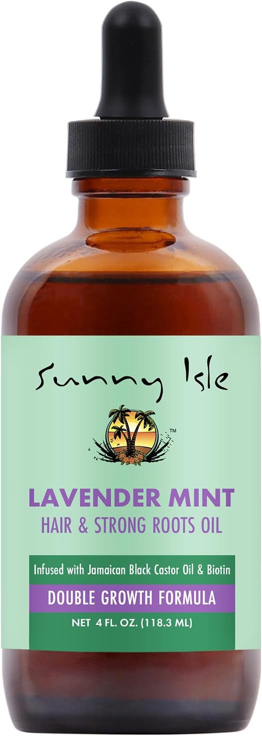 Sunny Isle Lavender Mint Hair and Strong Roots Oil 4oz
