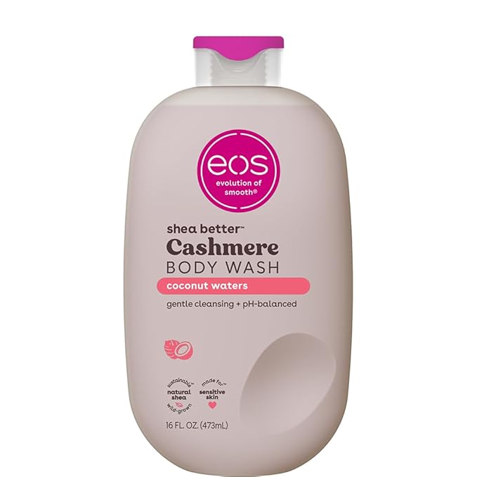 eos Shea Butter Cashmere Body Wash Coconut Waters, Moisturizing Body Wash 16Oz