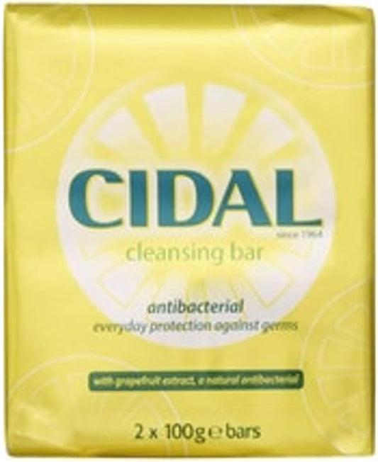 CIDAL Antibacterial Soap with Grapefruit Extract - 2 x 100g Bars