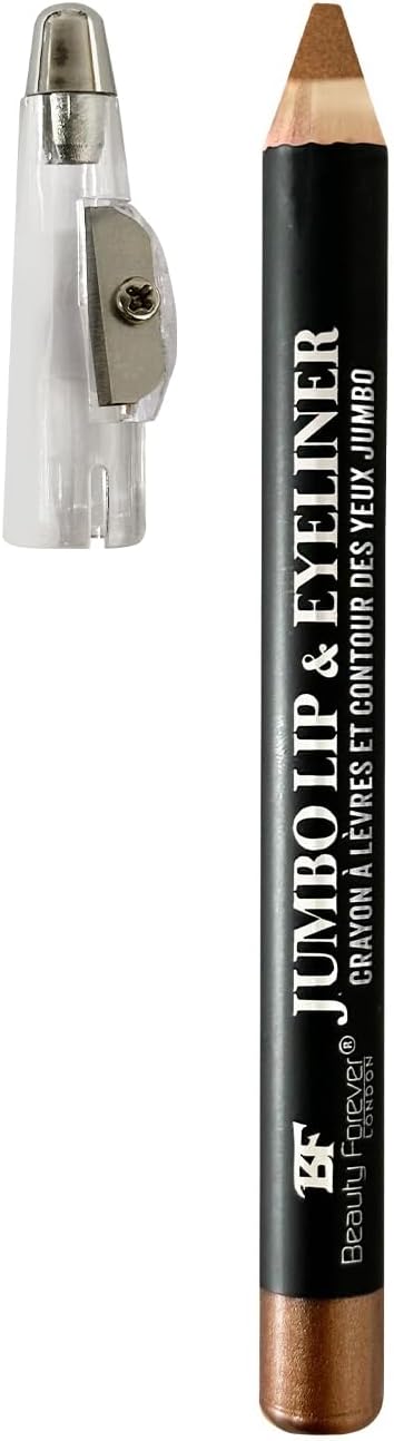 Beauty Forever Jumbo Lip Liner & Eyeliner Pencil with Sharpener, Long lasting Creamy Formula