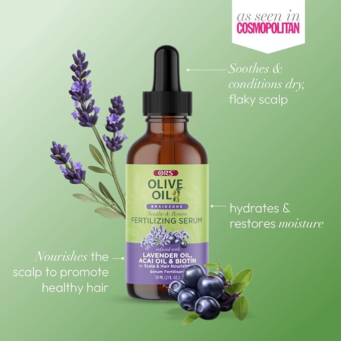 ORS Olive Oil Braidzone Fertilizing Serum with Lavender, Acai & Biotin 2oz