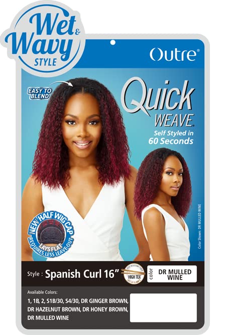 Quick Weave Outre Half Wig Wet N Wavy Spanish Curl 16"