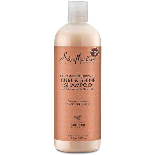 Shea Moisture  Coconut & Hibiscus Curl &Shine Shampoo 16  Oz