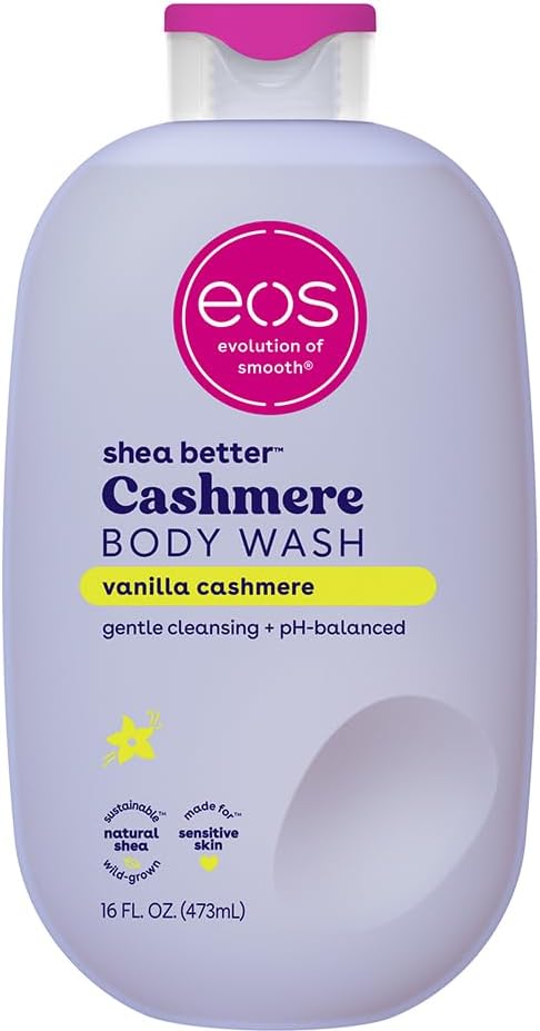 eos Shea Better Cashmere Vanilla, Moisturizing and Nourishing Body Wash 16Oz