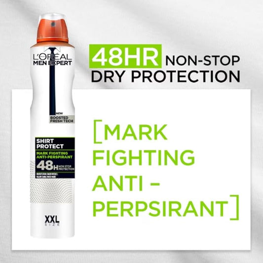 L'Oréal Men Expert Deodorant Shirt Protect XXL Anti-Perspirant Spray 300ml